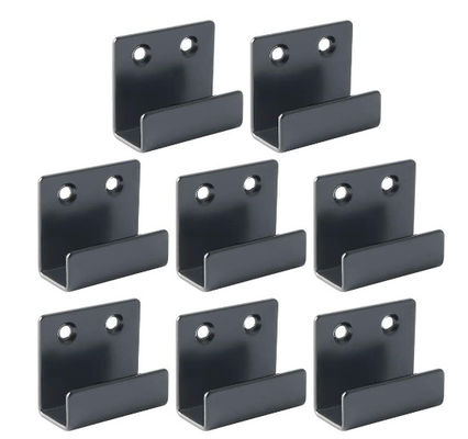 Zwart poeder gecoat stempel staal metaal U-vorm deur barricade brackets Custom