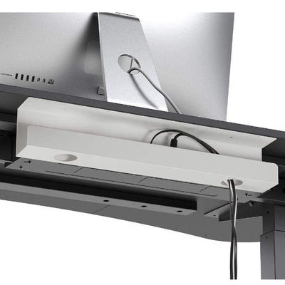 Aangepaste koolstofstaal poedercoating metalen beugel onder bureau kabel management tray draad tray voor kantoor