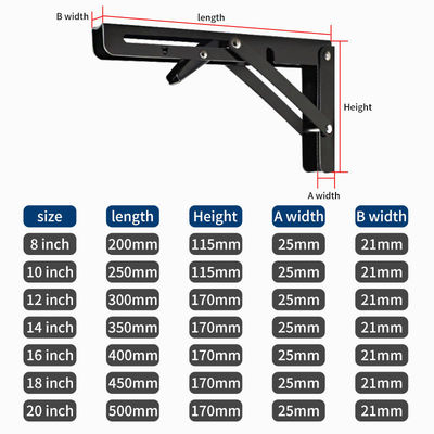 Floating Shelf Montage Brackets Airconditioner Wandhangende Driehoekvouwbare Metalen Bracket Voor Kasten