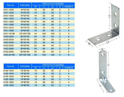 Hoek metalen bracket plank bracket single side bracket maat voor houten constructie