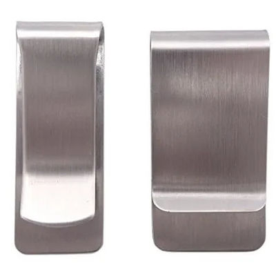 Geld Pen Clip Standard Custom Punching Label Holder Roestvrij staal Slim Card Id Mannen Vrouwen Portemonnee Metalen Stempelonderdelen
