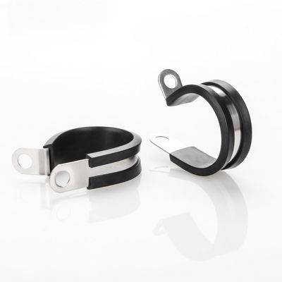 Rubber gelijmd P Clamps Rubber Pipe Clamps Roestvrij staal INOX 304 Duurzaam R Types slang Clamps Quick Locking Pipe Clamps