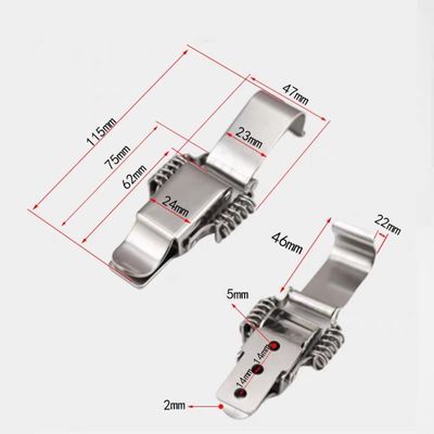 Custom Acceptable 304 roestvrij staal Flexible & Damping Toggle Lock met zelf haak voor medische apparatuur en voertuigen