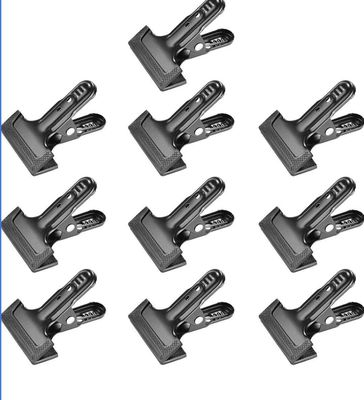 Groothandel Metalen Krachtige Clip Achtergrond Stoffen Clip Met Rubber Anti-Slip Sleeve