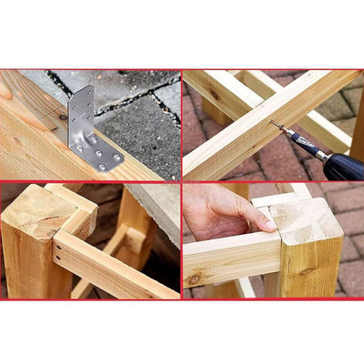 Aanpassing gegalvaniseerd staal hout connector hardware metaal decoratieve L-beugel voor hout
